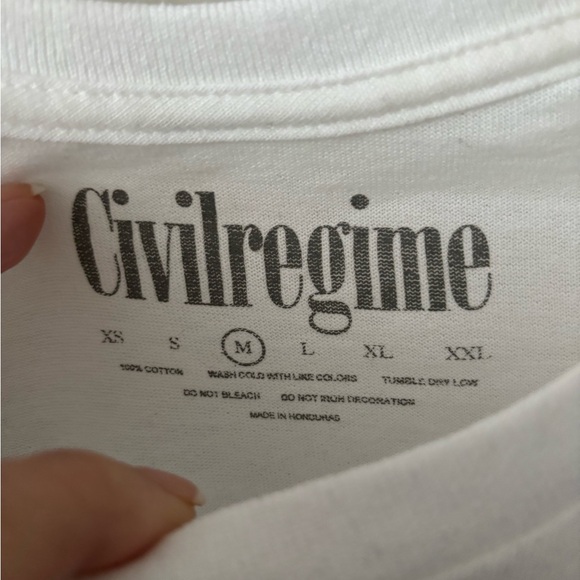 Civil Regime Men’s White T-Shirt with Paisley Print Size Medium BNWT - Picture 7 of 12